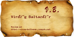 Virág Baltazár névjegykártya